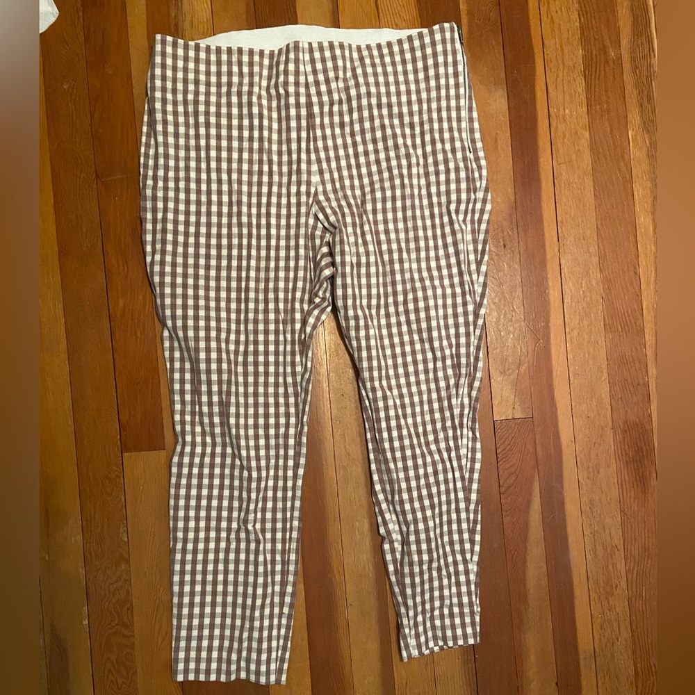 Light brown plaid work pants from target